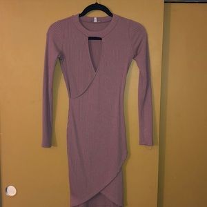 Long sleeve rib dress